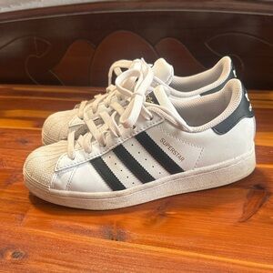 Adidas Superstar White with Black Stripes